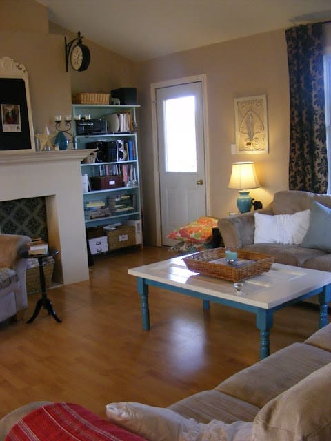 teal-coffee-table-made-from-door-in-living-room-full