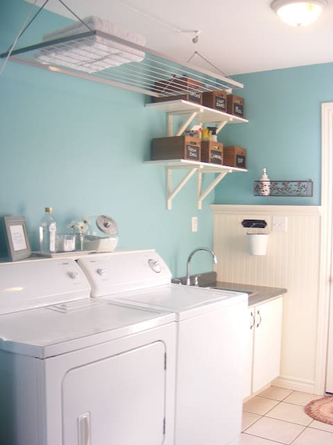 teal-paint-laundry-room