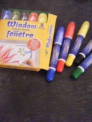 window-crayons-set